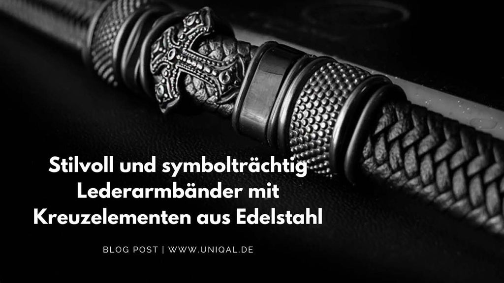 Stilvoll und symbolträchtig: Lederarmbänder mit Kreuzelementen aus Edelstahl