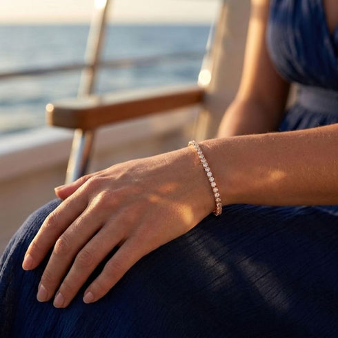 TENNISARMBAND MOISSANIT ROSE