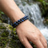 PERLENARMBAND LAPISAZULI & LAVASTEIN 6MM