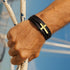 Gold kreuz armband leder herren uniqal