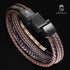 braunes lederarmband herren mit gravur personalisieren uniqal