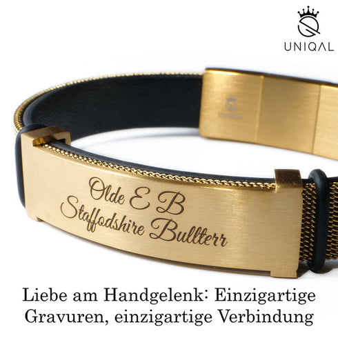 armband gold mit gravur uniqal herrenarmband damenarmband