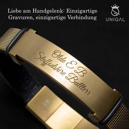armband gold mit gravur uniqal herrenarmband damenarmband
