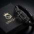 Individuell gravierbares Herrenarmband aus Leder mit Kreuz Motiv und modernem Design