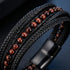 Individuell gravierbares Herrenarmband aus Leder mit Tigerauge Perlen und hochwertiger Optik