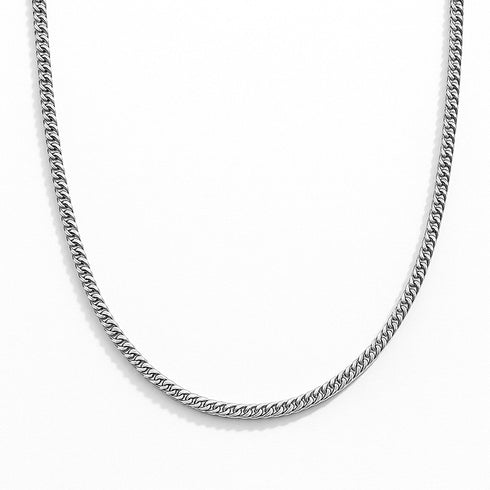 Cuban Link Chain Herren – massive Panzerkette aus Edelstahl in Silber, 60 cm