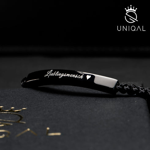 Personalisiertes Lederarmband gravur herren damen uniqal