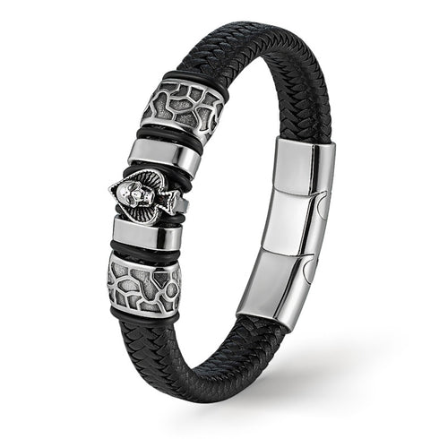 schwarzes totenkopf lederarmband herren ace poker casino uniqal