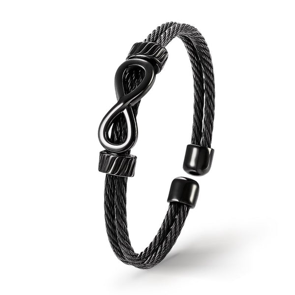 BLACK INFINITY BRACELET