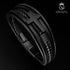 Kreuz armband schwarz herren jesus leder uniqal