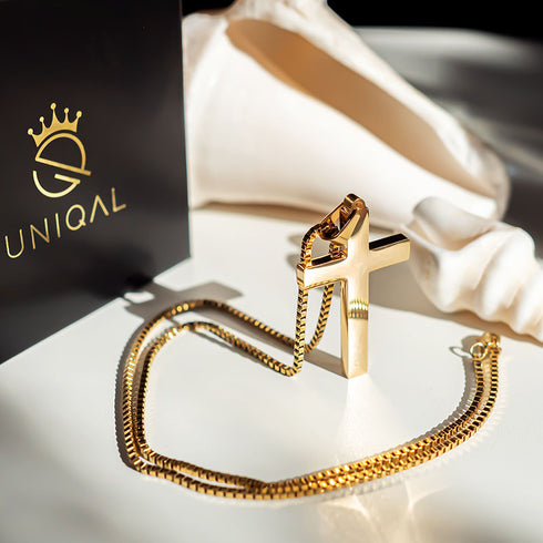 Herren gold halskette mit gravur uniqal