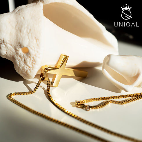 Herren gold halskette mit gravur uniqal