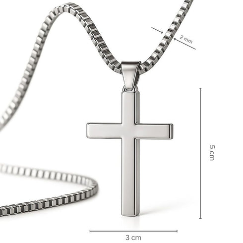 kreuzkette silber uniqal personalisierbar anhängergrösse
