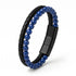 Lapis spekularis leder armband blau herren uniqal