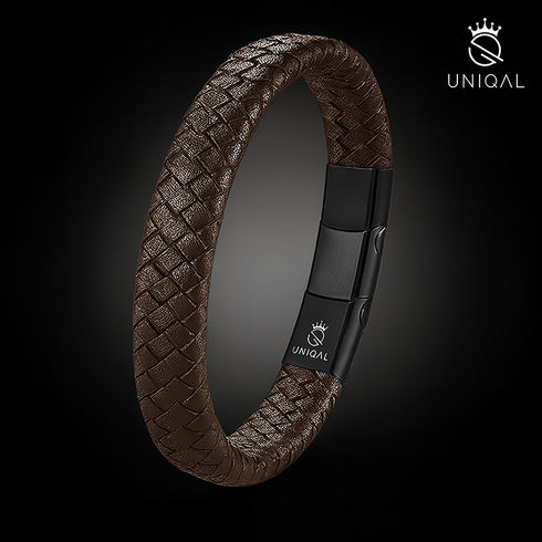 Luxuriöses Lederarmband „DESIRE“ – edles Design, kräftige Flechtung, klassisch & maskulin uniqal