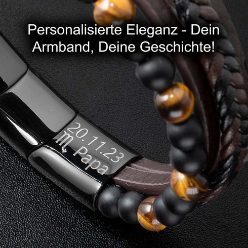Personalisiertes Armband mit Gravur Herren Uniqal