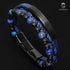 Lederarmband perlen lapis lazuli blau damen herren uniqal