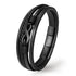 personalisiert mit gravur infinity unendlichkeit lederarmband herren geflochten nice uniqal black geflochten