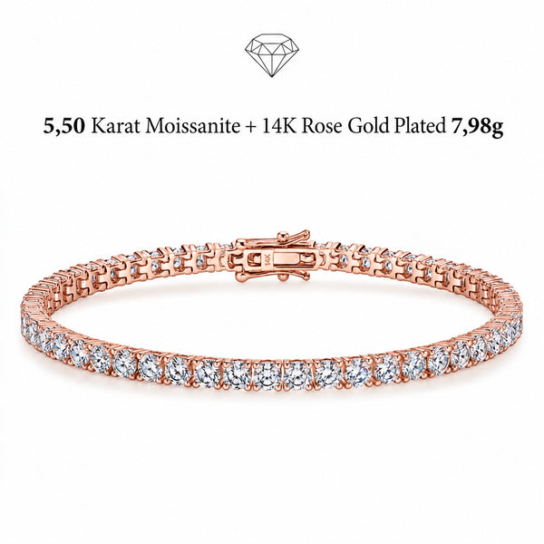 TENNISARMBAND MOISSANIT ROSE