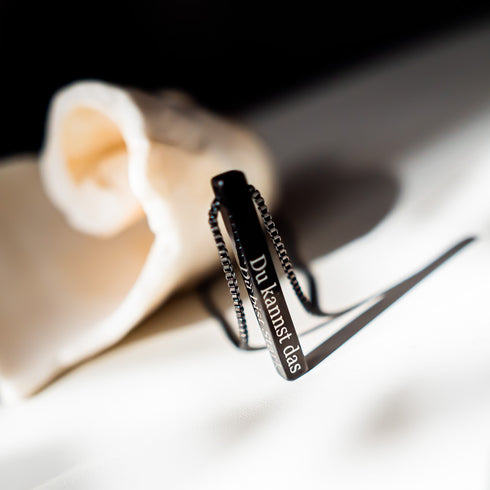 Namenskette personalisierte säule mit gravur uniqal