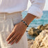 Schwarzes Lederarmband OCEAN SPIRIT mit Meerblick – maritimes Accessoire gravierbar UNIQAL
