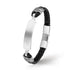 Personalisiertes Lederarmband gravur herren silver uniqal