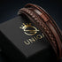Personalisiertes braunes Lederarmband für Herren mit individueller Gravur als besonderes Geschenk