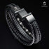 personalisiertes Lederarmband schwarz herren uniqal