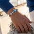 Nautisches Herrenarmband mit Anker Anhänger aus Segeltau im maritimen Freizeit Look