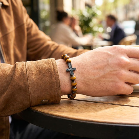 Gelbes Tigerauge Schmuckarmband 8 mm – verstellbare Passform, reduzierte Ästhetik