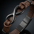 UNIQAL Infinity Brown Herrenarmband mit persönlicher Gravur für Namen Datum oder Botschaft