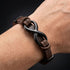 UNIQAL Infinity Brown personalisiertes Herrenarmband aus Leder mit Gravur als besonderes Geschenk für Männer