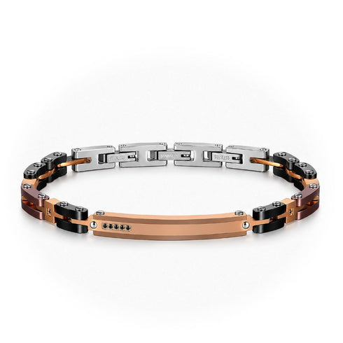 VIVO in Roségoldoptik mit schwarzem Steinbesatz und personalisierbarer Oberfläche als exklusiver Blickfang