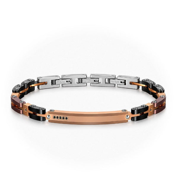 VIVO in Roségoldoptik mit schwarzem Steinbesatz und personalisierbarer Oberfläche als exklusiver Blickfang