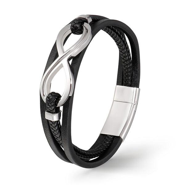 Unendlichkeitszeichen leder Armband herren damen unisex uniqal