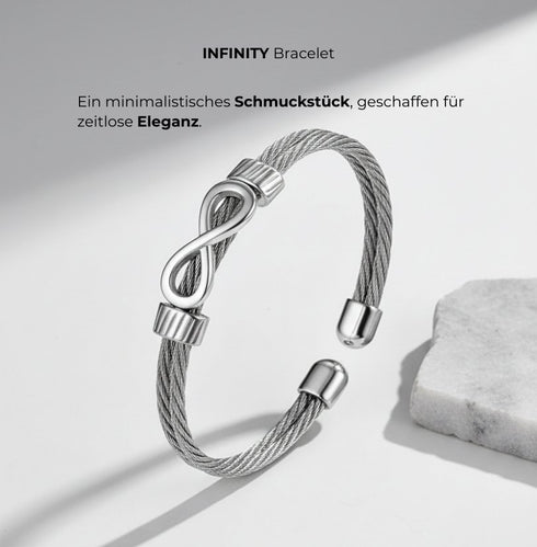 armreif silver infinity unendlichkeit uniqal armband