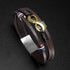 Unendlichkeit symbol zeichen lederarmband herren uniqal infinity