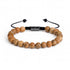 Uniqal einreihiges Landschaftsjaspis Armband mit Makramee-Schließe – 8 mm Naturperlen, gravierbar und personalisierbar