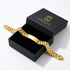 Elegante Uniqal Geschenkbox mit GOLD LABEL Armband, ideal zum stilvollen Überreichen bei besonderen Anlässen.
