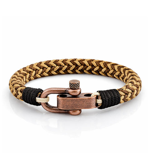Nautisches Armband ALBATROSS aus Paracord mit massivem Schäkel, klassisches maritimes Design für Yachtliebhaber und Ozeanbegeisterte