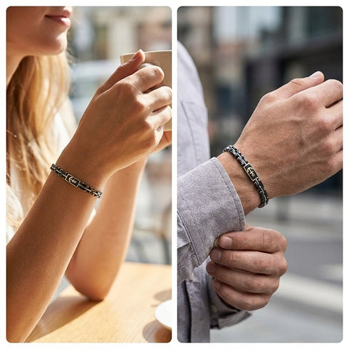 ANCORA uniqal Unisex Armband mit Ankersymbol getragen von Damen und Herren als moderner nautischer Lifestyle Schmuck