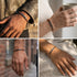 Personalisiertes Geschenk Armband mit Gravurplatte und Naturholz Elementen