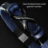 INFINITY BLUE mit Gravur – personalisiertes Männerarmband mit Datum als Freundschaftsgeschenk oder Geburtstagsgeschenk, blaues Lederarmband Uniqal