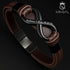 INFINITY BROWN mit Gravur – Pärchen Armband mit Namen und Datum, personalisiertes Geschenk zum Jahrestag oder Hochzeitstag, Uniqal