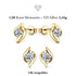 Алт: FIORA Moissanit Ohrstecker 14K Gold vergoldet – 925 Silber, 1,00 Karat, D-Farblos VVS1, Produktbild Vorder- und Rückseite, Uniqal