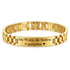 Goldenes Herrenarmband aus Edelstahl mit Gravurplatte – personalisierbar