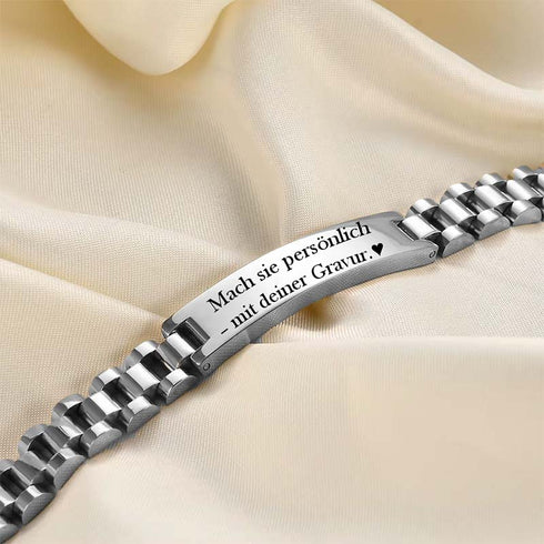 Personalisierbares Armband aus Edelstahl – für Männer mit Stil