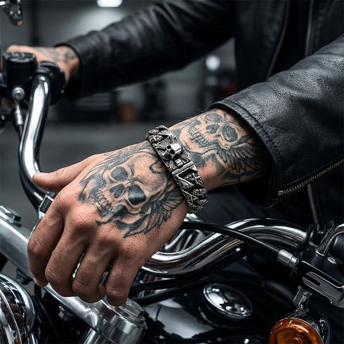 Premium Herrenarmband Valhalla mit Klickverschluss und nordischer Optik