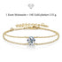 Elegantes Uniqal Moissanit Armband Lina mit Solitär Stein aus 14K goldplattiertem 925 Silber in hochwertiger Produktübersicht.