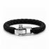 Nautisches Armband aus Segeltau in Schwarz mit Schäkel von Uniqal als elegantes maritimes Schmuckaccessoire
